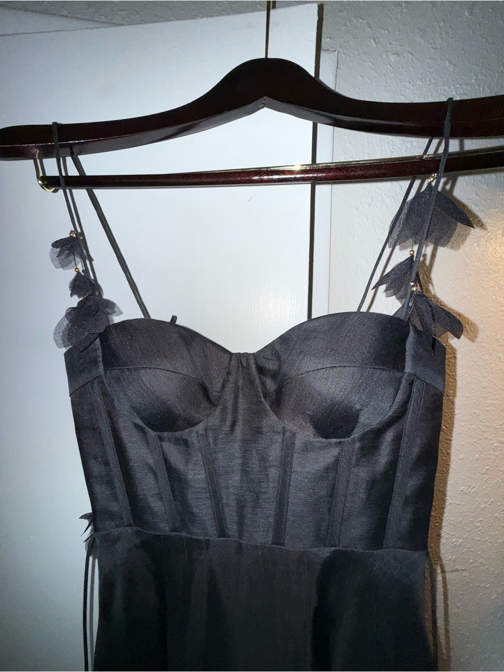 Black Formal Zimmerman Midi Dress - Picture 2 of 5